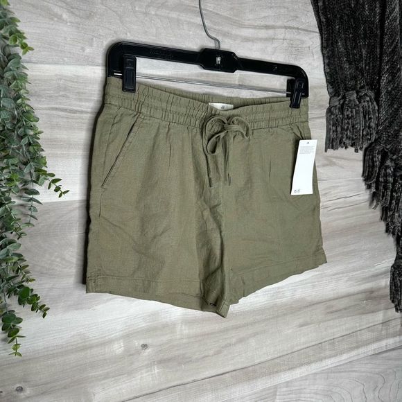 H&M LOGG Womens Olive Shorts Size 4 - Picture 3 of 8